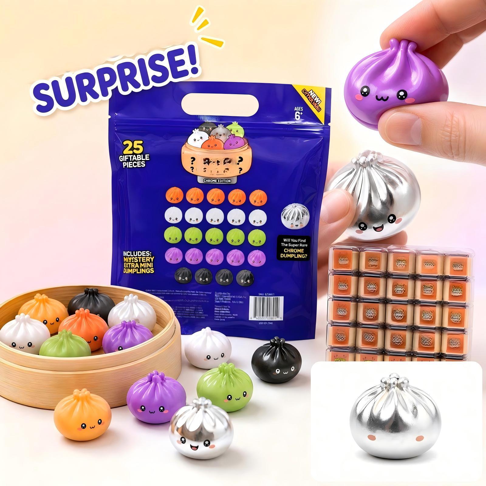 Party Supplies - 25 Pack Mini Christmas Squishy Dumplings