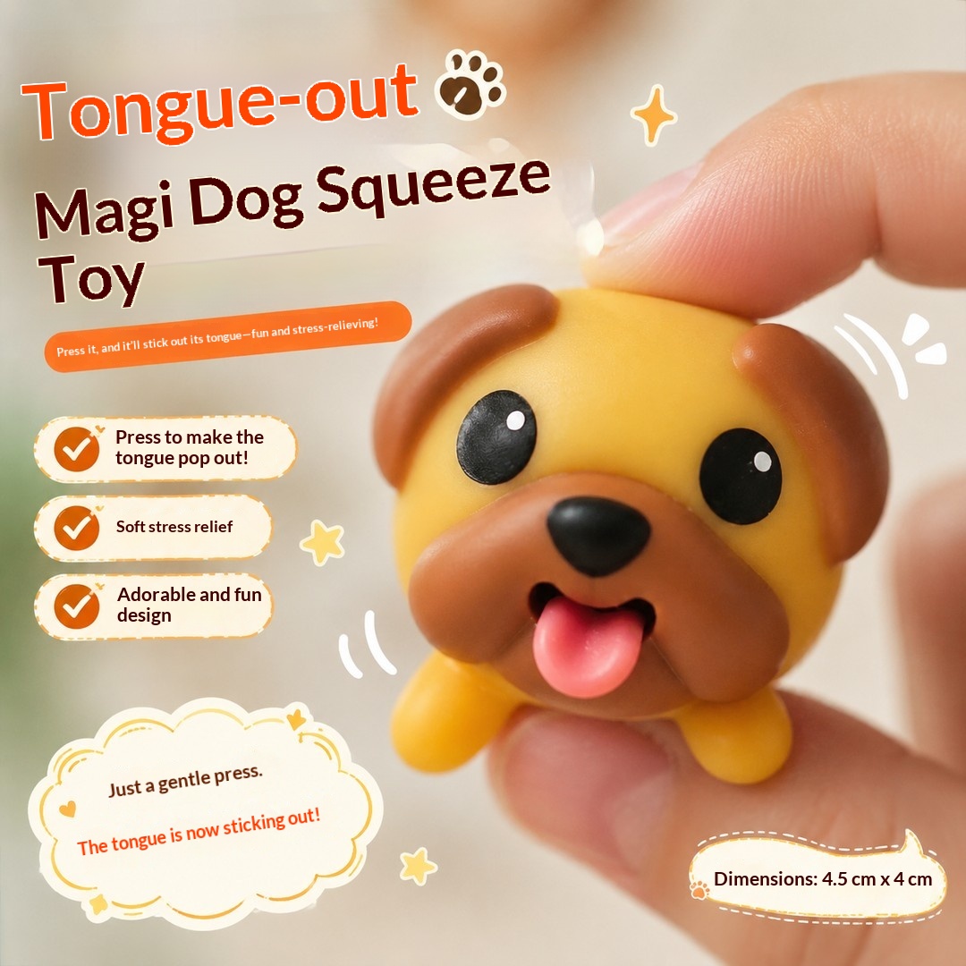Cute Tongue Out Dog Squishy To - Prank Toys 评论和价格