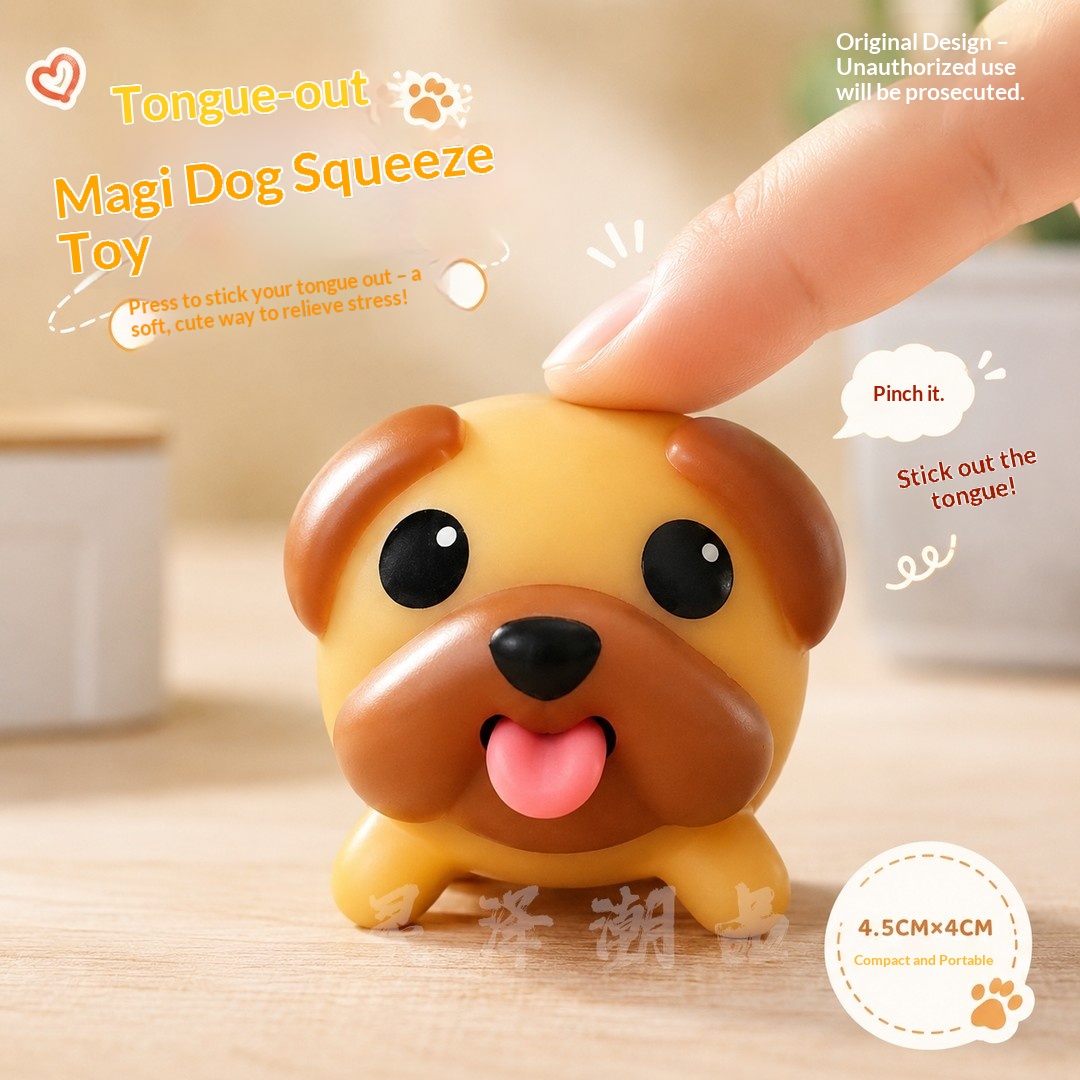 Cute Tongue Out Dog Squishy To - Prank Toys 评论和价格