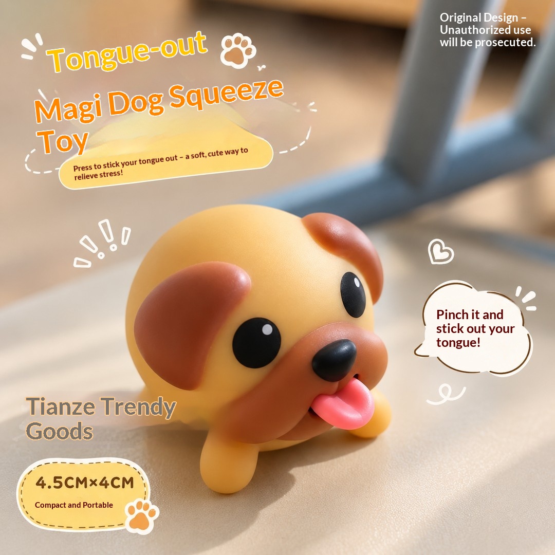Cute Tongue Out Dog Squishy To - Prank Toys 评论和价格