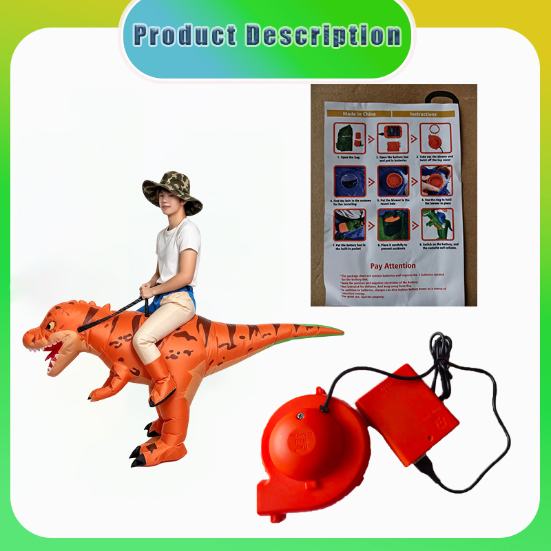 Kids Inflatable Ride On T-Rex  - Costumes 评论和价格