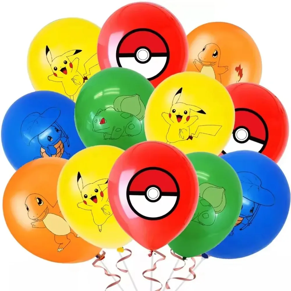 10Pcs Pokémon Printed Latex Ba - Party Supplies 评论和价格