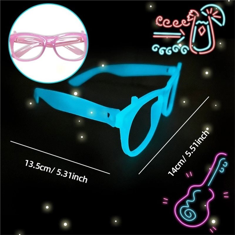 DTA4-20Pcs Glow-In-The-Dark Ne - Glow In The Dark Party Glasses 评论和价格