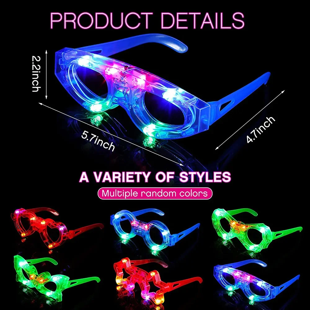 LED Glasse Neon Glow In The Da - Glow In The Dark Party Glasses 评论和价格