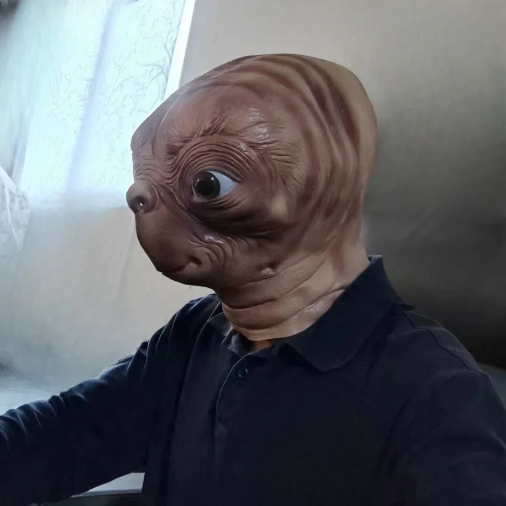 Realistic ET Alien Latex Mask  - Latex Alien Mask Realistic 评论和价格