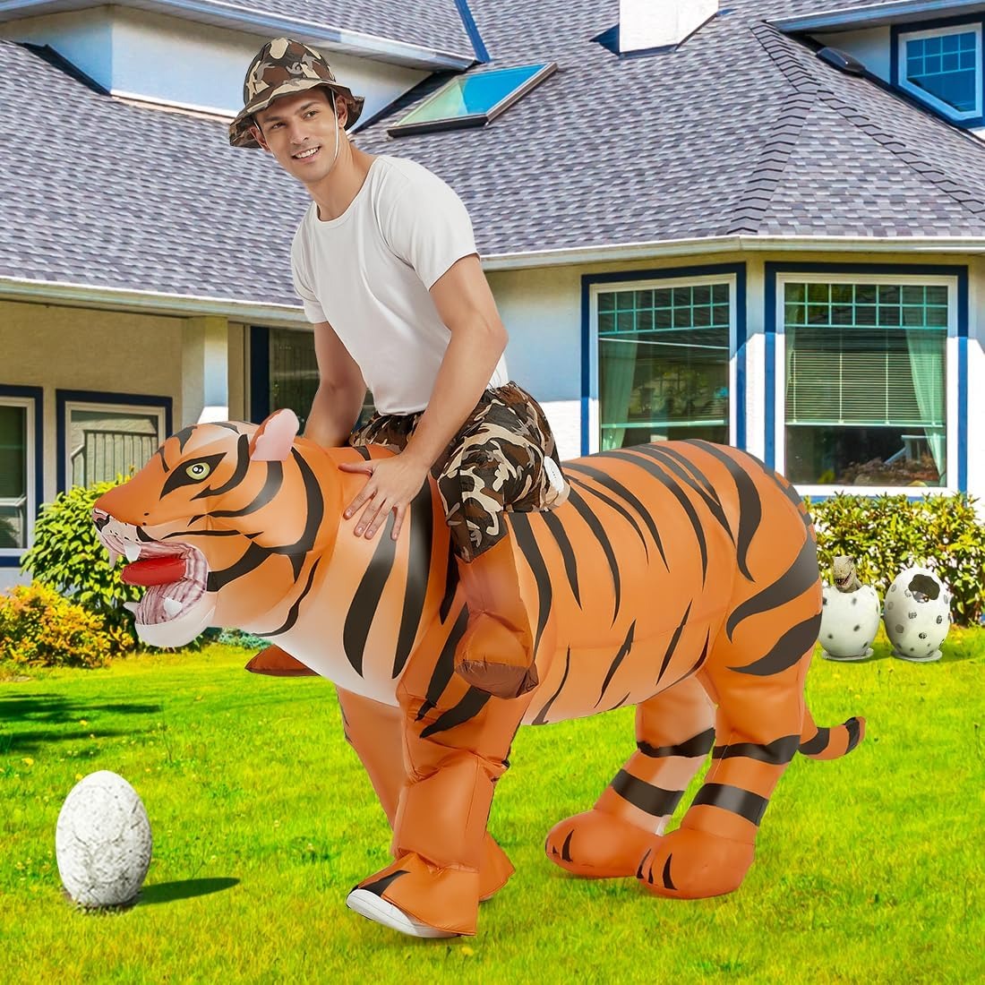 Inflatable Tiger Costume for A - Costumes 评论和价格