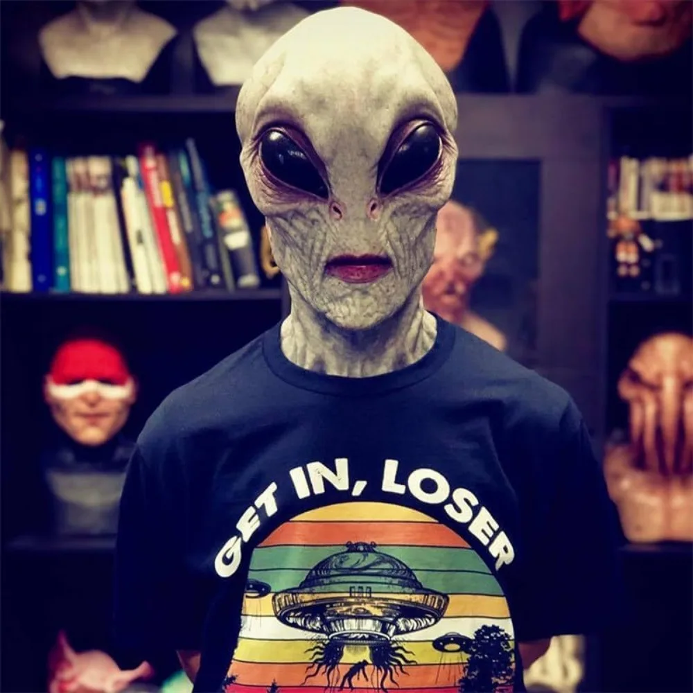 Hot Sale Halloween Costume Ali - Latex Alien Mask Realistic 评论和价格