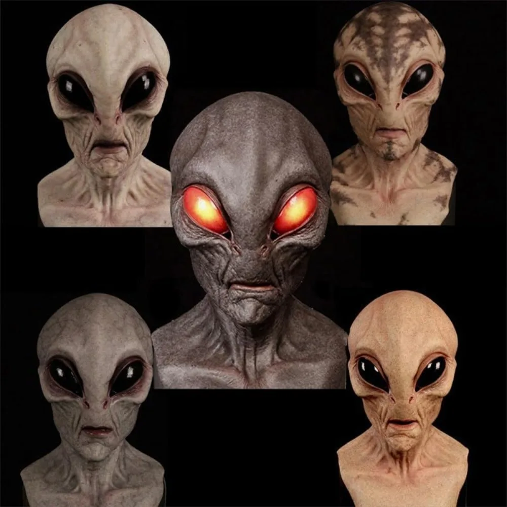 Hot Sale Halloween Costume Ali - Latex Alien Mask Realistic 评论和价格
