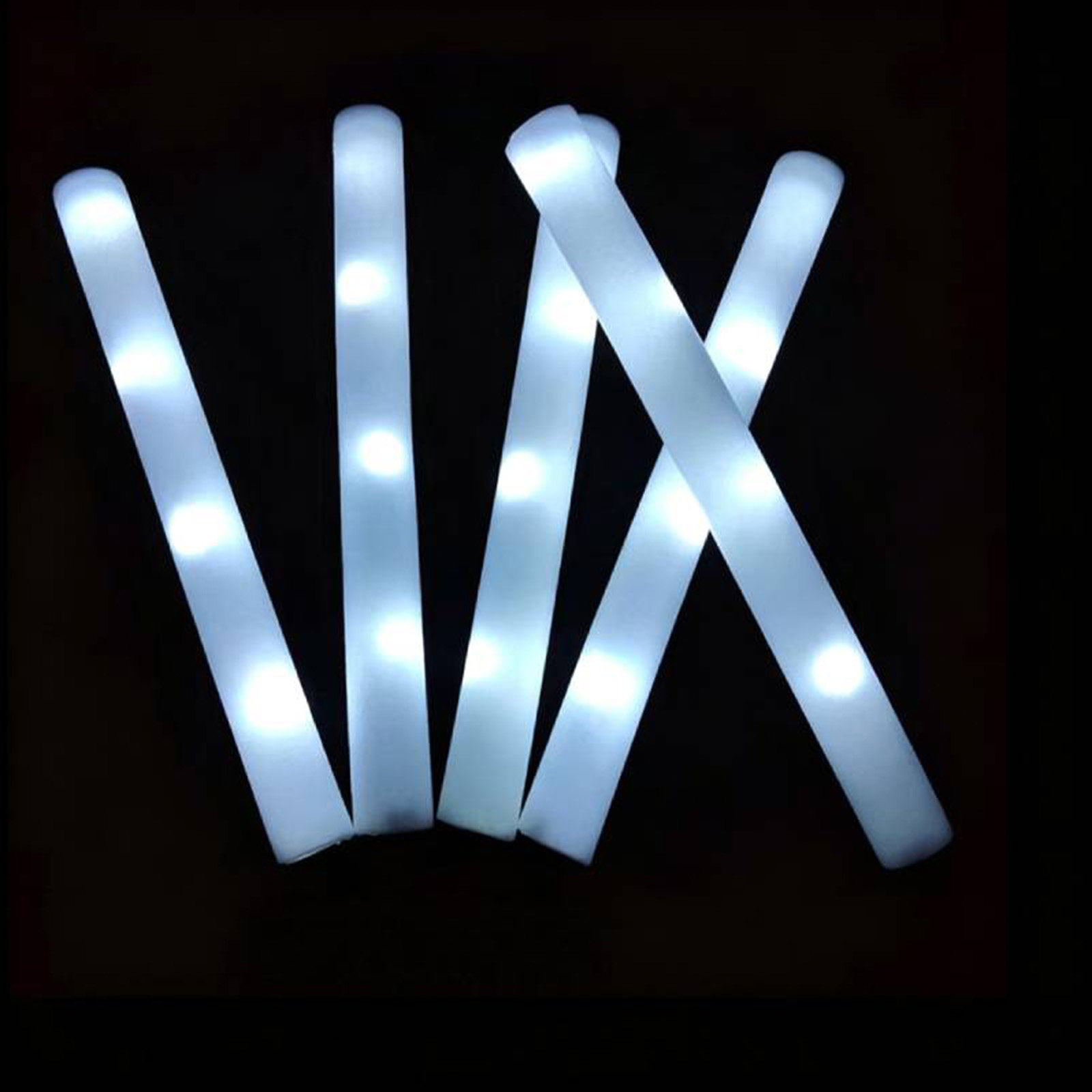 Reusable White Foam LED Glow S - Flashing Led Foam Sticks Party 评论和价格