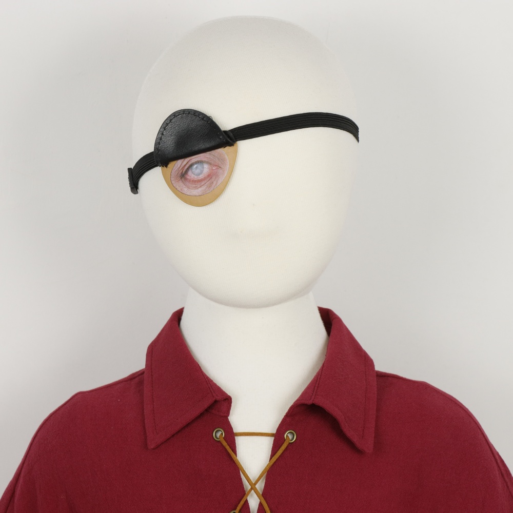 Black PU Leather Pirate Eyepat - Costumes 评论和价格