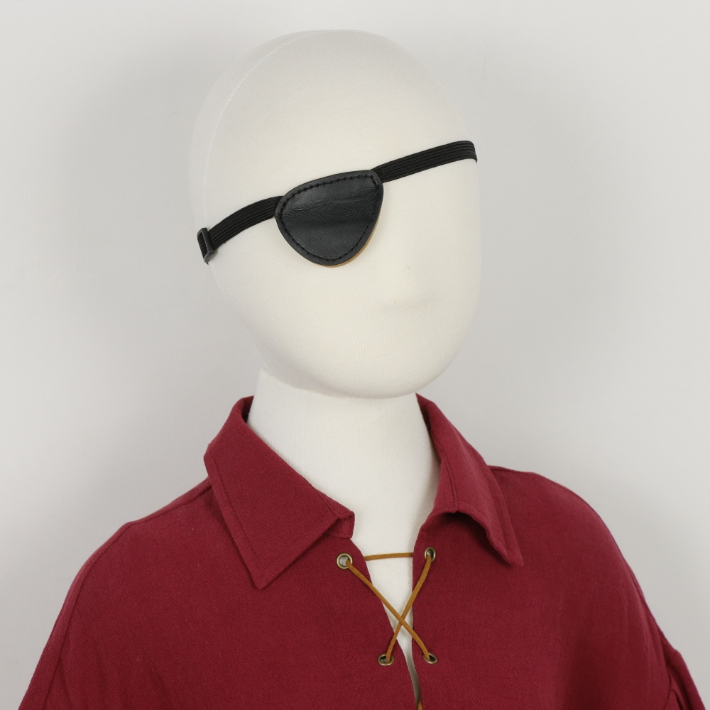Black PU Leather Pirate Eyepat - Costumes 评论和价格