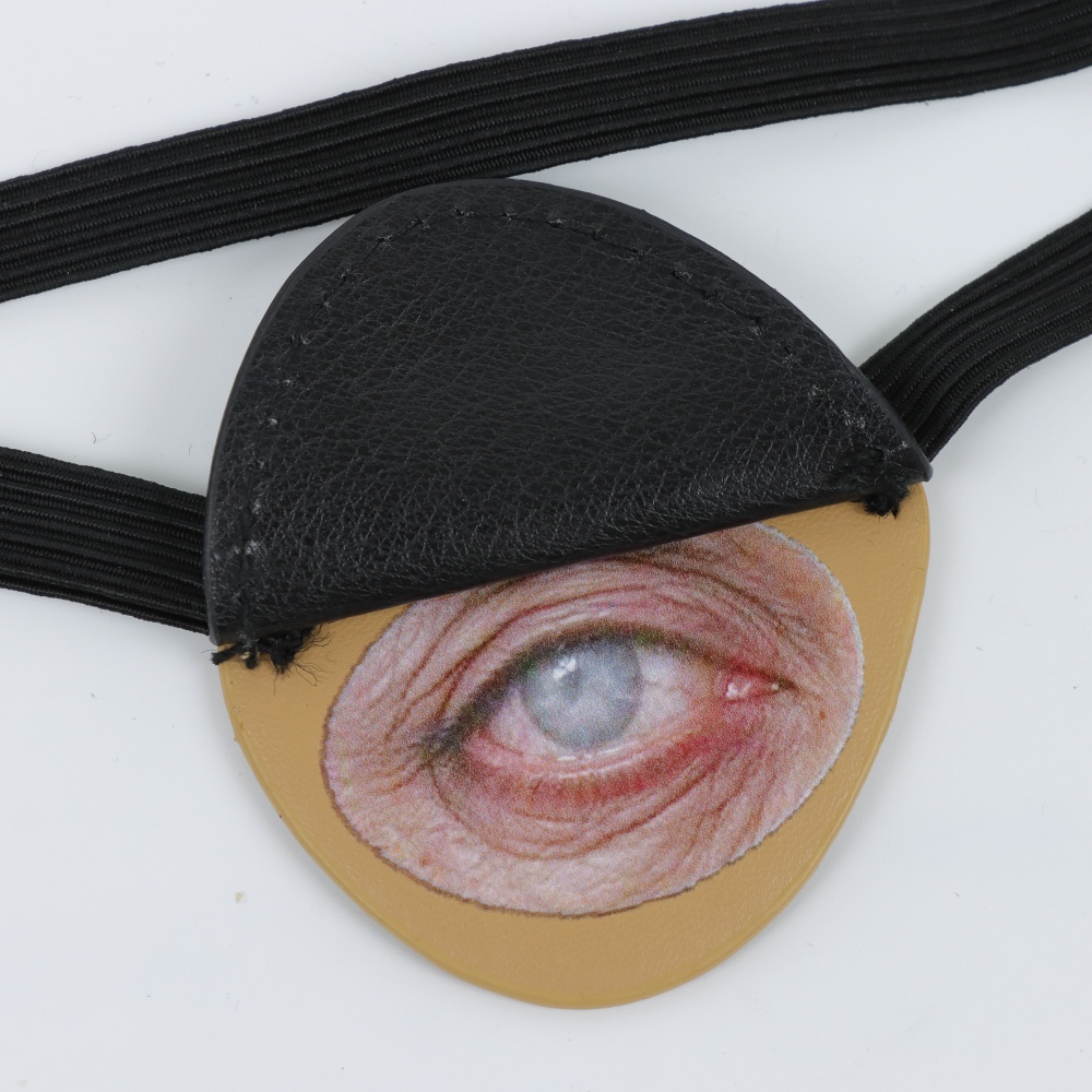 Black PU Leather Pirate Eyepat - Costumes 评论和价格
