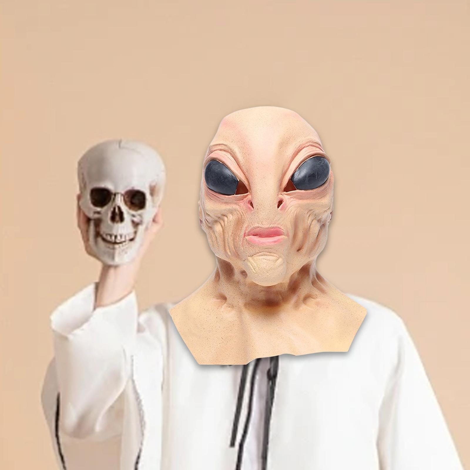 Latex Alien Mask Full Head Cov - Latex Alien Mask Realistic 评论和价格